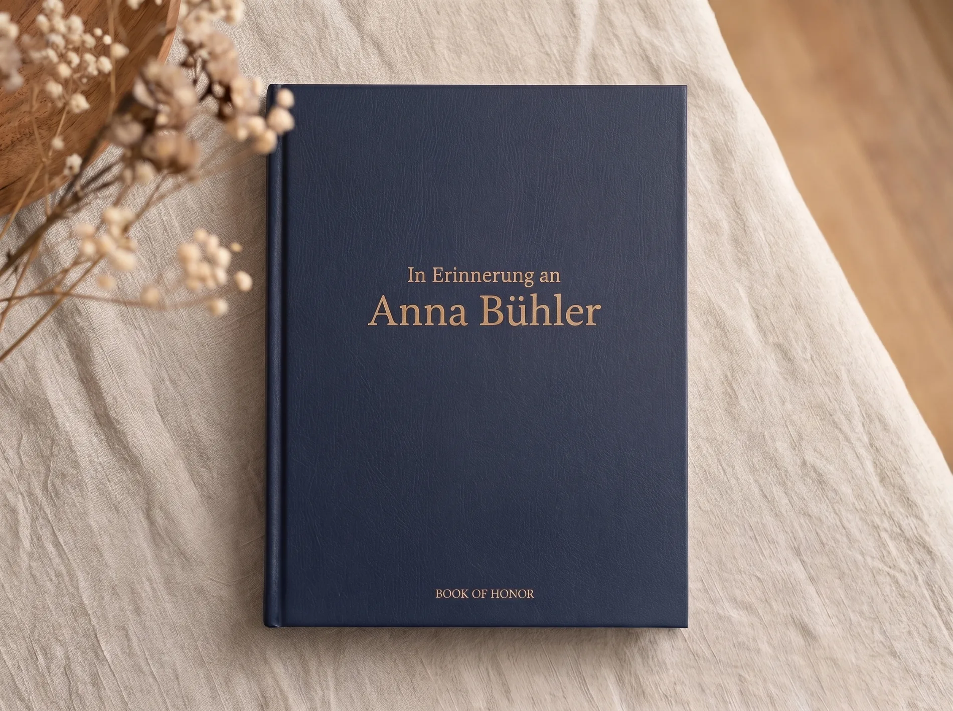 Book of Honor Erinnerungsbuch Frontcover, Draufsicht